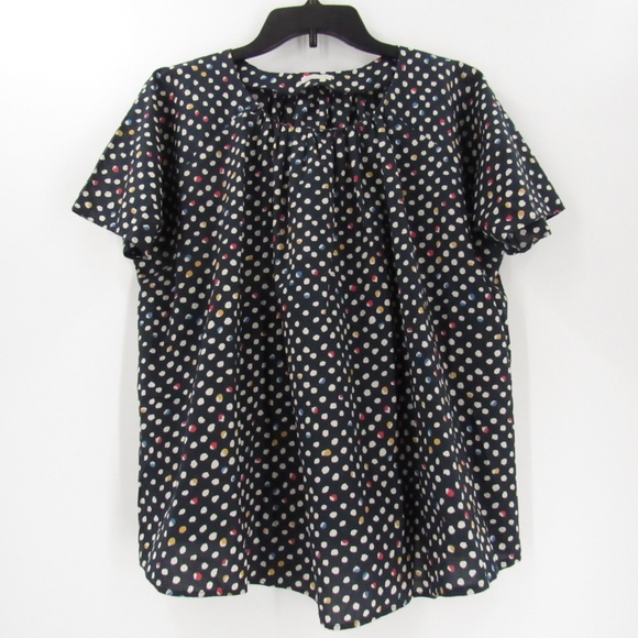 Hobbyra Hobbyre Dot Print Pullover Loose-Fit Top S - Picture 1 of 11